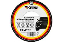 Изолента Kranz ПВХ 0.17х19мм 25м  автомобильная черный  картинка 